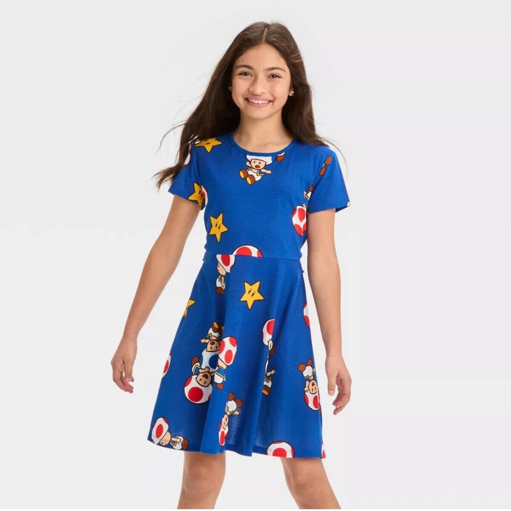 NWT Girls Super Marion Bros dress